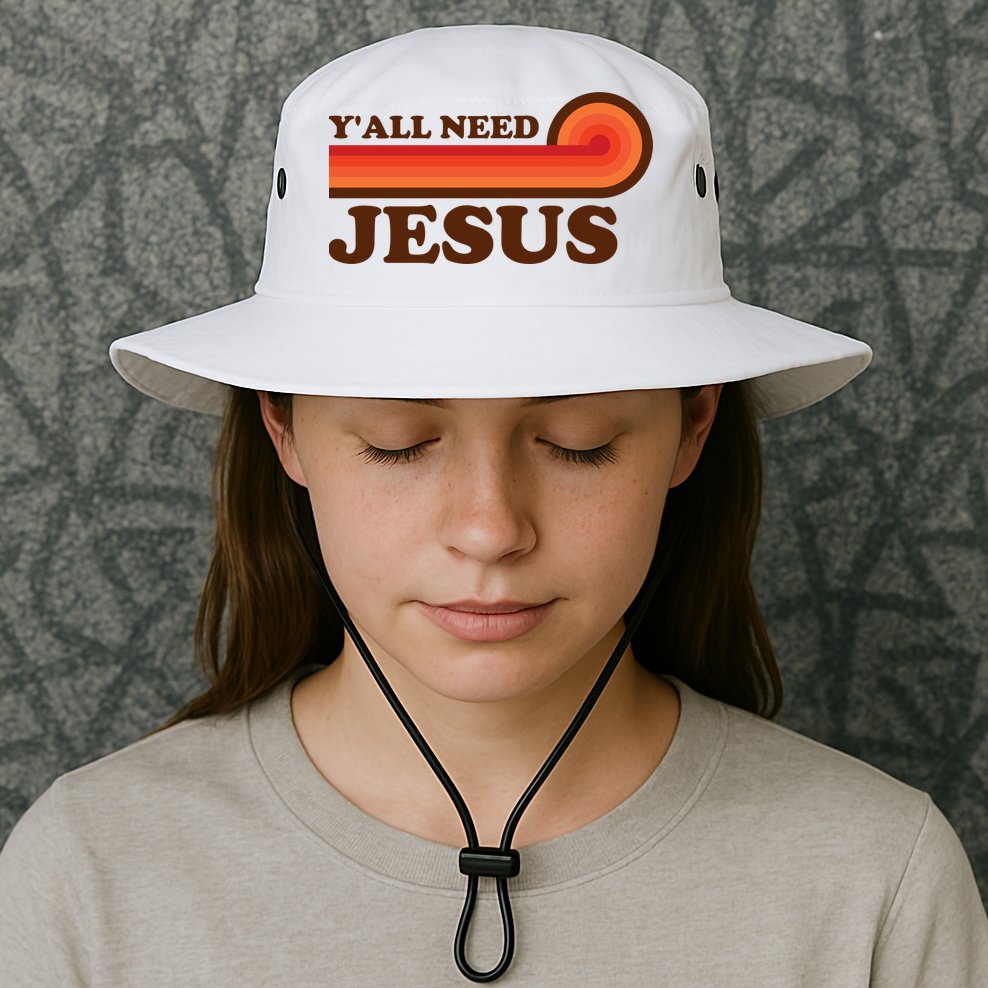 Y'all Need Jesus Retro Bucket Hat
