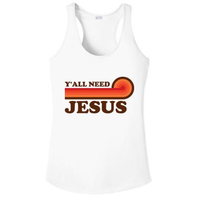 Y'all Need Jesus Retro Ladies PosiCharge Competitor Racerback Tank
