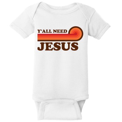 Y'all Need Jesus Retro Baby Bodysuit