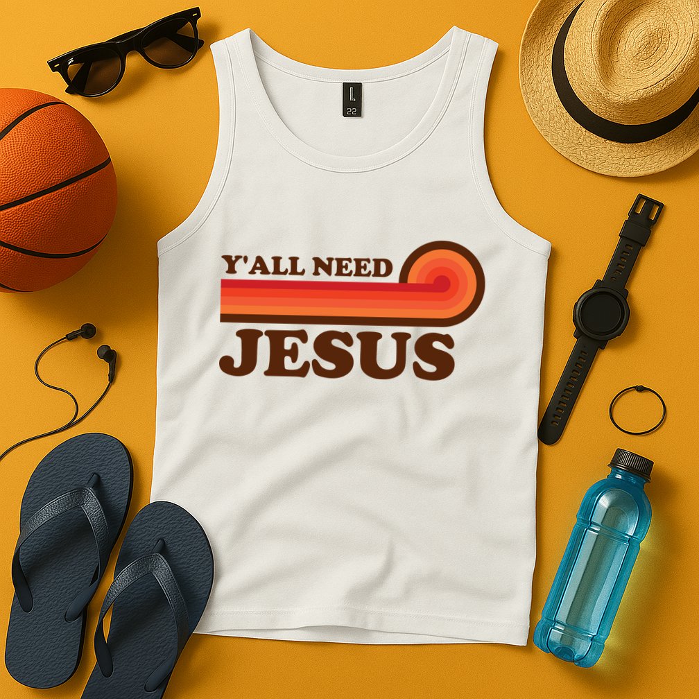 Y'all Need Jesus Retro Tank Top