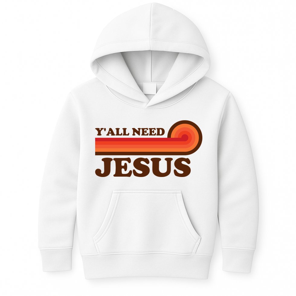 Y'all Need Jesus Retro Kids Hoodie