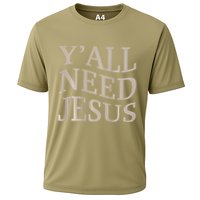 Yall Need Jesus Funny Christian Teen Girl Blessed Mama God Cooling Performance Crew T-Shirt