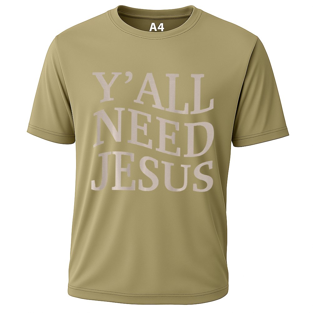 Yall Need Jesus Funny Christian Teen Girl Blessed Mama God Cooling Performance Crew T-Shirt