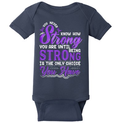 You Never Know How Strong You Are Until Being Strong Is The Only Choice You Have Baby Bodysuit