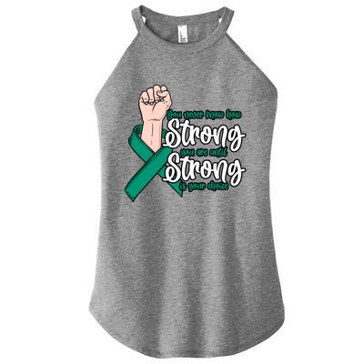 You Never Know How Strong You Are Liver Disease Awareness Gift Women’s Perfect Tri Rocker Tank