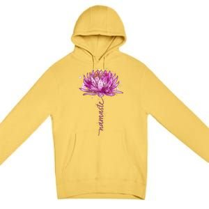 Yoga Namaste Lotus Flower Yoga Water Lily Yoga Premium Pullover Hoodie