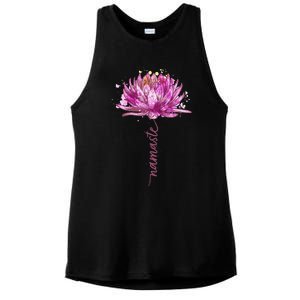 Yoga Namaste Lotus Flower Yoga Water Lily Yoga Ladies PosiCharge Tri-Blend Wicking Tank