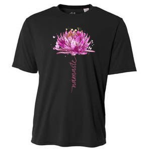 Yoga Namaste Lotus Flower Yoga Water Lily Yoga Cooling Performance Crew T-Shirt