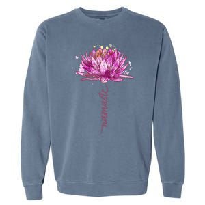 Yoga Namaste Lotus Flower Yoga Water Lily Yoga Garment-Dyed Sweatshirt