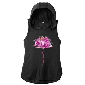 Yoga Namaste Lotus Flower Yoga WaterLily Yoga Ladies PosiCharge Tri-Blend Wicking Draft Hoodie Tank