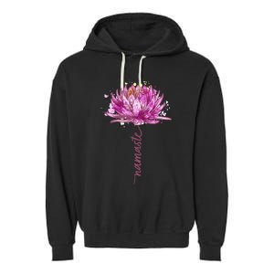 Yoga Namaste Lotus Flower Yoga WaterLily Yoga Garment-Dyed Fleece Hoodie