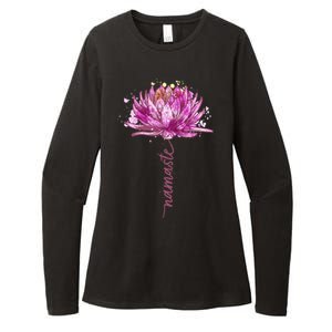 Yoga Namaste Lotus Flower Yoga WaterLily Yoga Womens CVC Long Sleeve Shirt