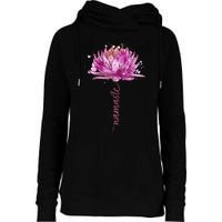 Yoga Namaste Lotus Flower Yoga WaterLily Yoga Womens Funnel Neck Pullover Hood