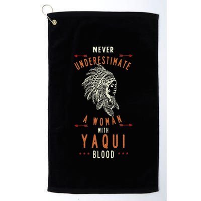 Yaqui Native Mexican Indian Woman Never Underestimate Golf Towel