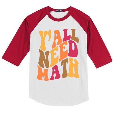 Yall Need Math Funny Teacher Gift Kids Colorblock Raglan Jersey