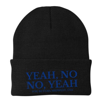 Yeah No No Yeah You Betcha Midwest Usa Knit Cap Winter Beanie