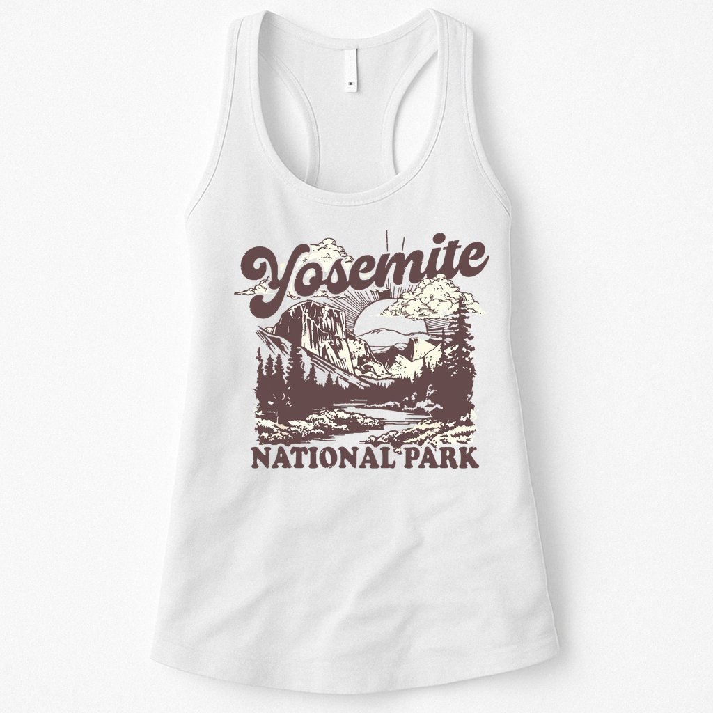 Yosemite National Park California Half Dome Vintage Womens Tank Top
