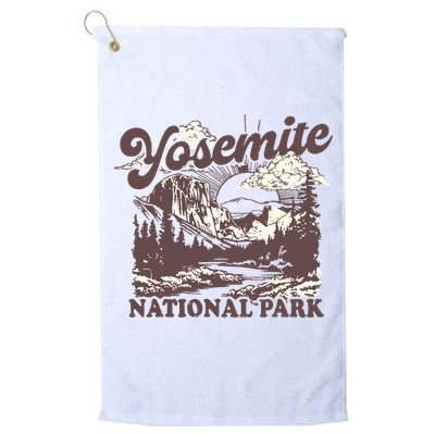 Yosemite National Park California Half Dome Vintage Golf Towel