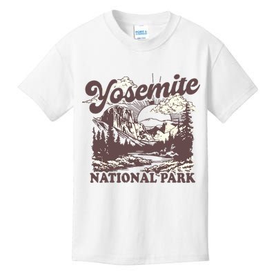 Yosemite National Park California Half Dome Vintage Kids T-Shirt