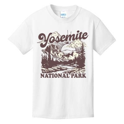 Yosemite National Park California Half Dome Vintage Kids T-Shirt