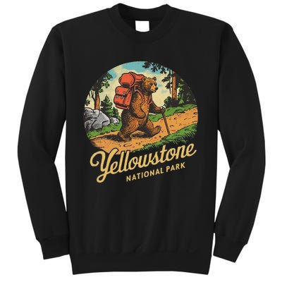 Yellowstone National Park Hiking Bear Vintage Outdoo Hike Sweatshirt