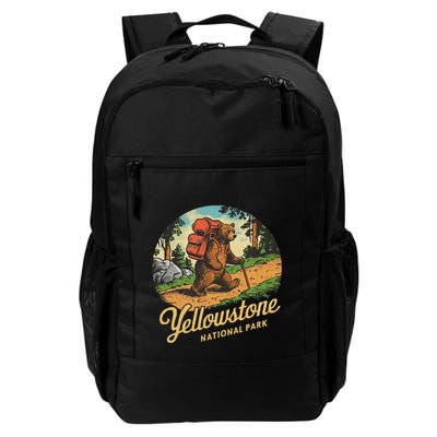 Yellowstone National Park Hiking Bear Vintage Outdoo Hike Backpack