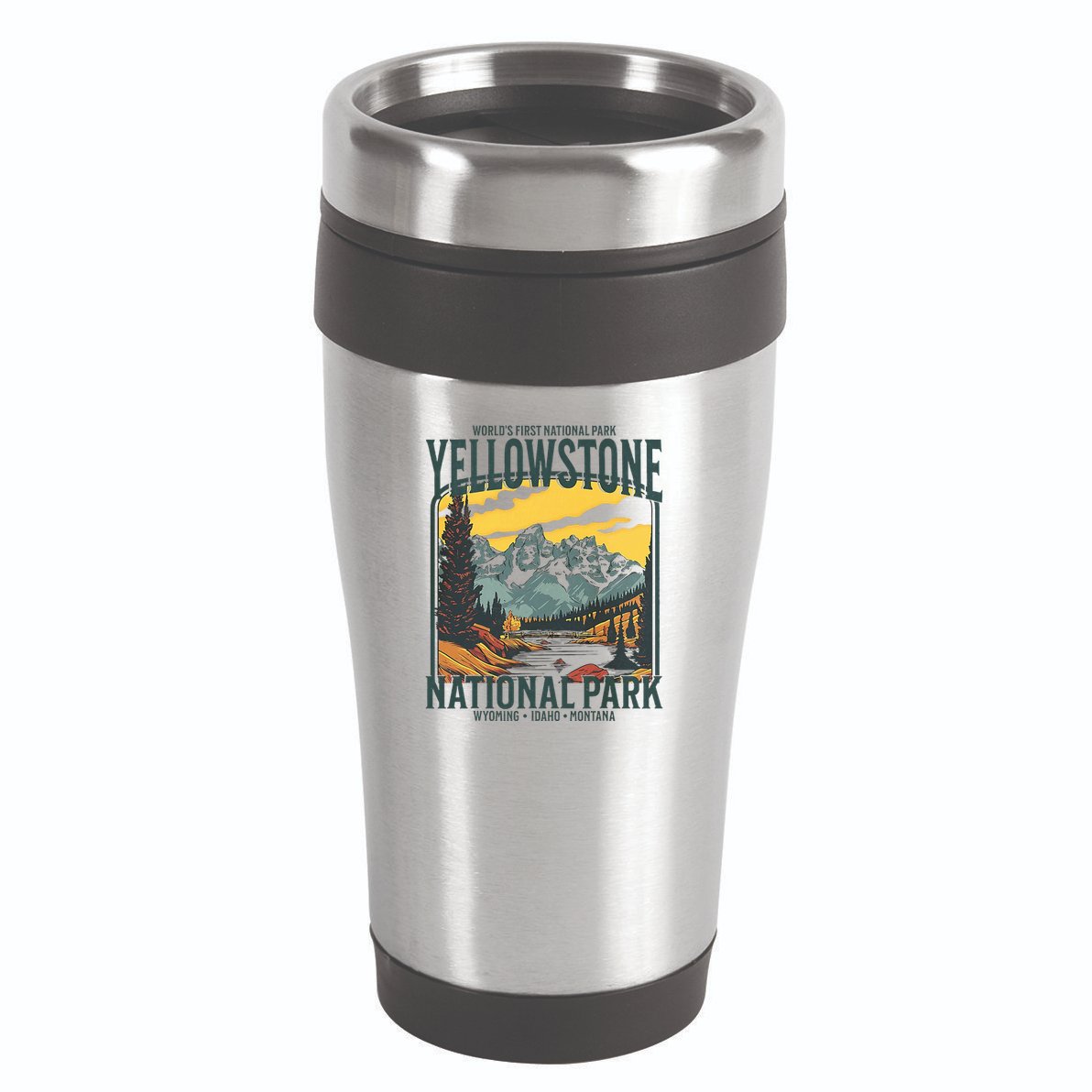 Yellowstone National Park Vintage Hiking 16oz Travel Tumbler