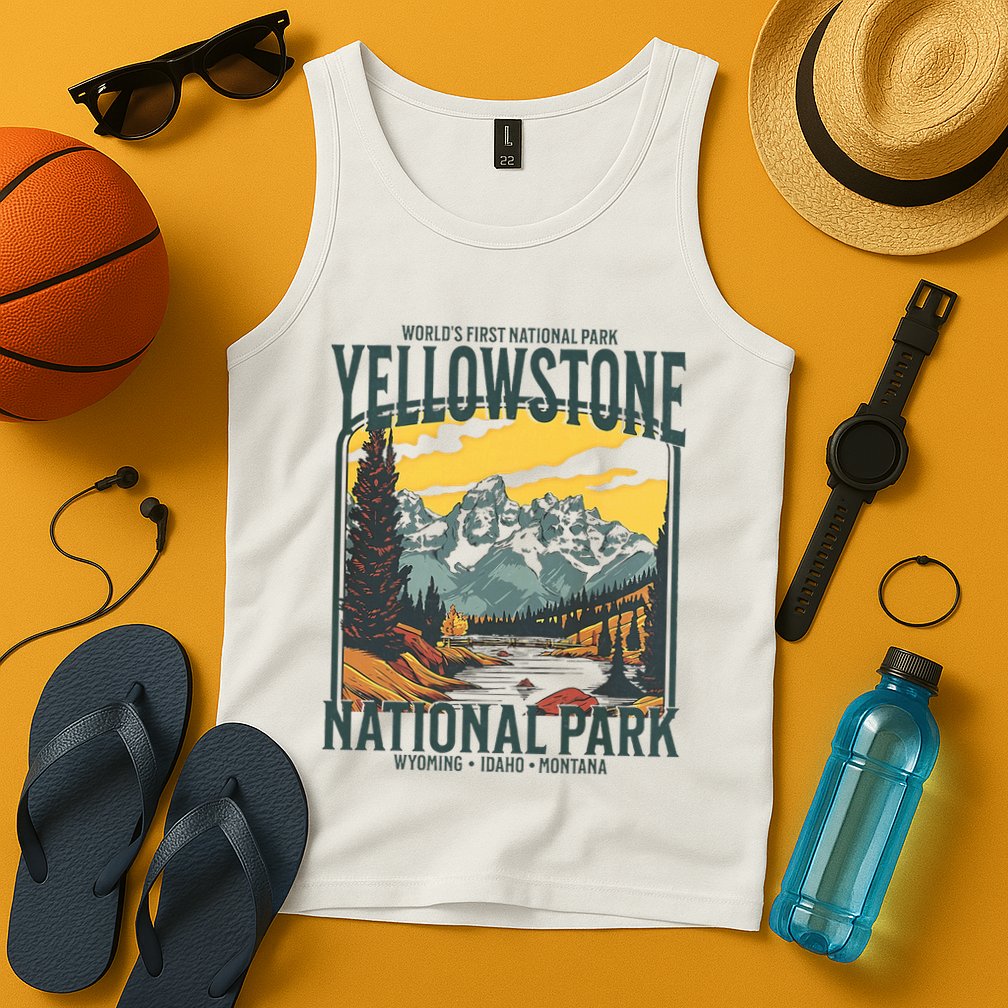Yellowstone National Park Vintage Hiking Tank Top