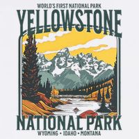 Yellowstone National Park Vintage Hiking Tank Top