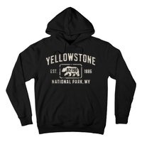 Yellowstone National Park Grizzly Bear Zip Code Wyoming Hoodie