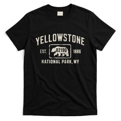 Yellowstone National Park Grizzly Bear Zip Code Wyoming T-Shirt