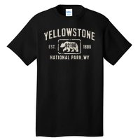 Yellowstone National Park Grizzly Bear Zip Code Wyoming Tall T-Shirt