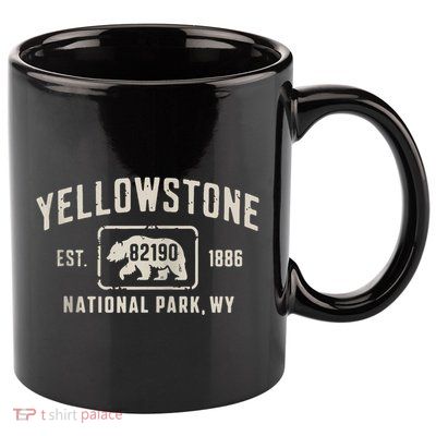Yellowstone National Park Grizzly Bear Zip Code Wyoming 11oz C Handle Ceramic Mug