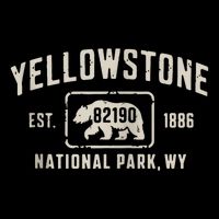 Yellowstone National Park Grizzly Bear Zip Code Wyoming Flat Bill Trucker Hat