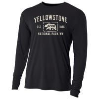 Yellowstone National Park Grizzly Bear Zip Code Wyoming Cooling Performance Long Sleeve Crew