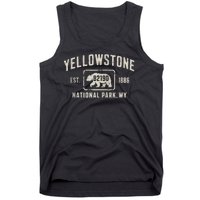 Yellowstone National Park Grizzly Bear Zip Code Wyoming Tank Top