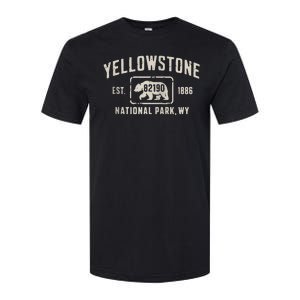 Yellowstone National Park Grizzly Bear Zip Code Wyoming Softstyle CVC T-Shirt