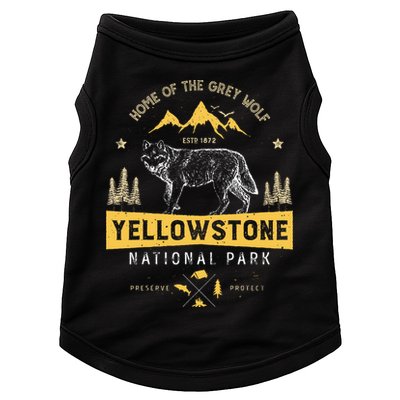 Yellowstone National Park Us Wolf Vintage Doggie Tank