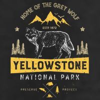 Yellowstone National Park Us Wolf Vintage Hat