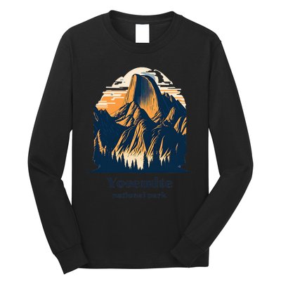 Yosemite National Park California Half Dome Landscape Long Sleeve Shirt