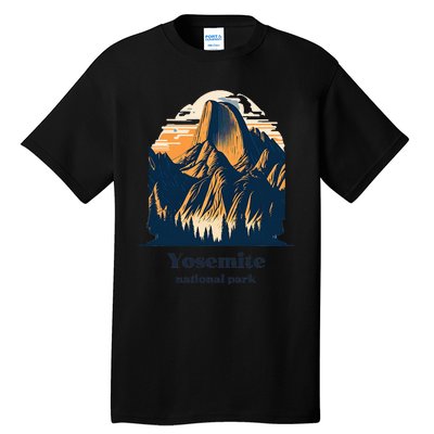 Yosemite National Park California Half Dome Landscape Tall T-Shirt