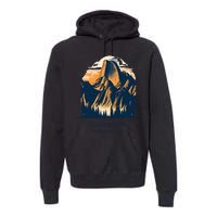 Yosemite National Park California Half Dome Landscape Premium Hoodie