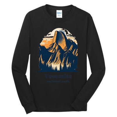 Yosemite National Park California Half Dome Landscape Tall Long Sleeve T-Shirt