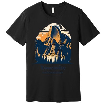 Yosemite National Park California Half Dome Landscape Premium T-Shirt