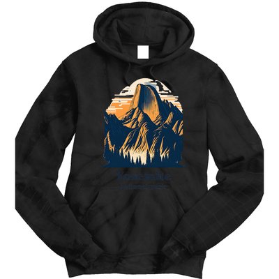 Yosemite National Park California Half Dome Landscape Tie Dye Hoodie