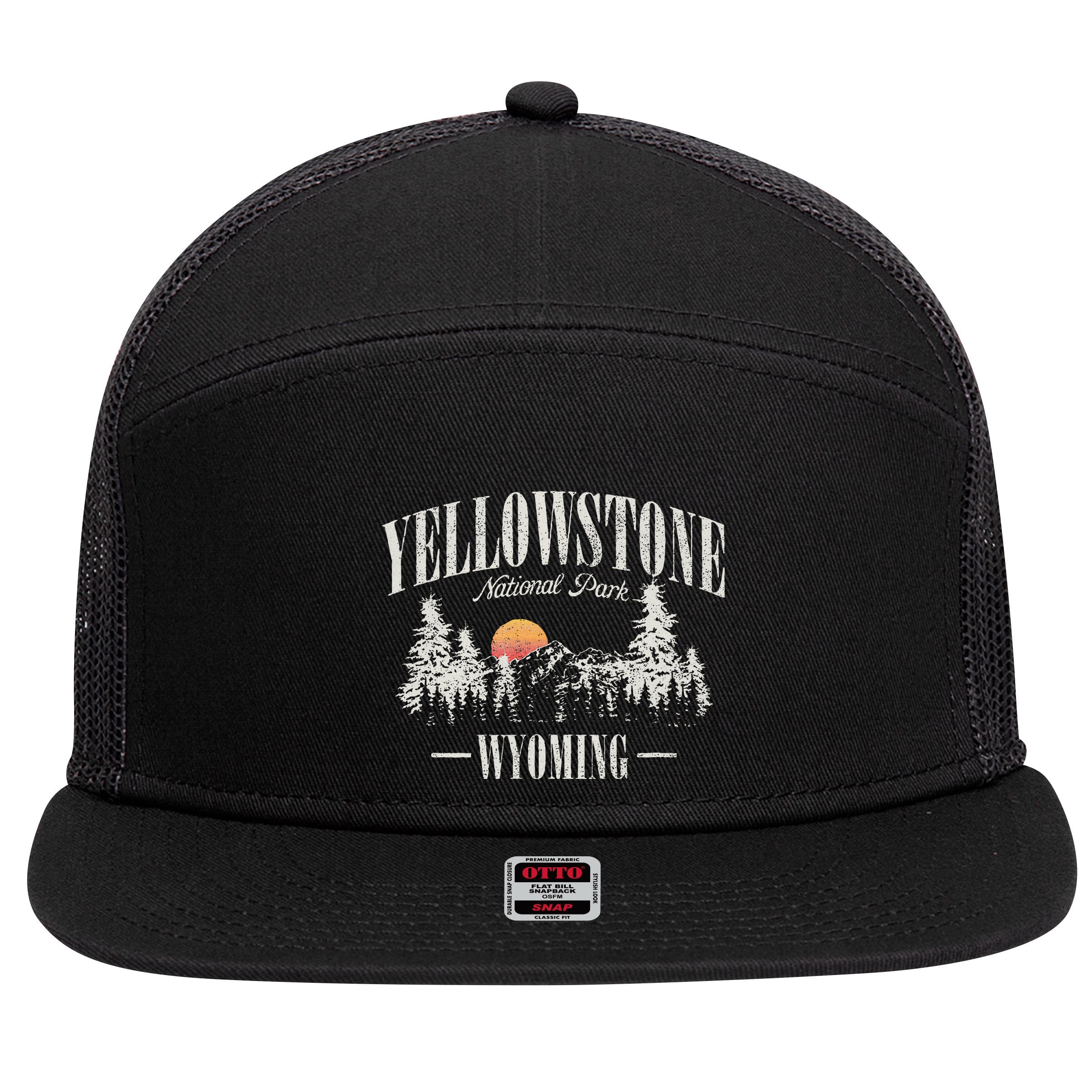 Yellowstone National Park Vintage 7 Panel Mesh Trucker Snapback Hat