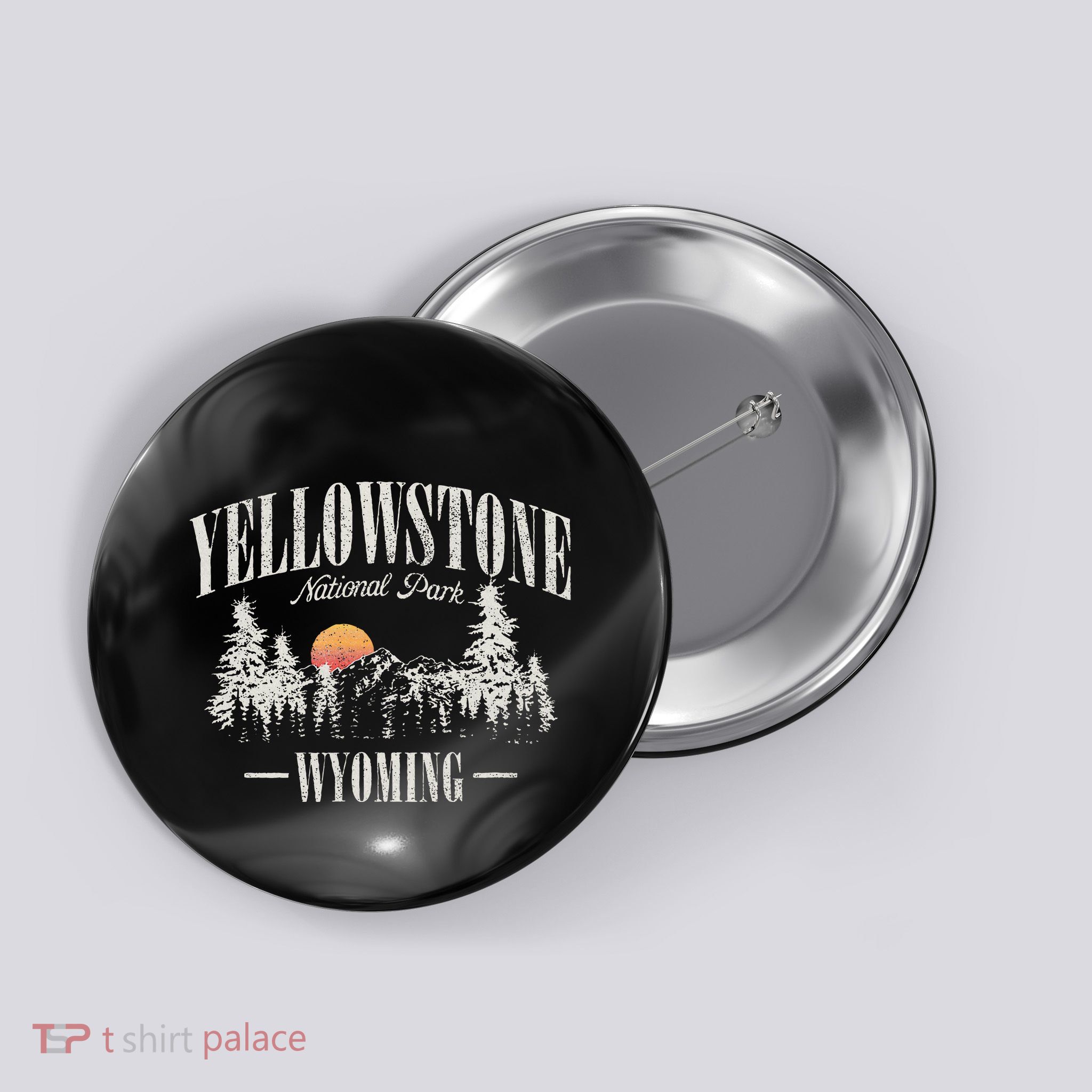 Yellowstone National Park Vintage Button