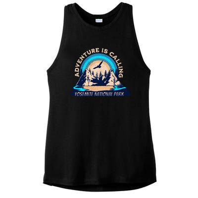 Yosemite National Park Camping Hiking Family Vacation Ladies PosiCharge Tri-Blend Wicking Tank