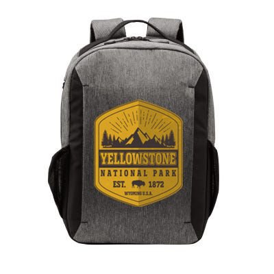 Yellowstone National Park Est 1872 Wyoming USA Gold Emblem Vector Backpack