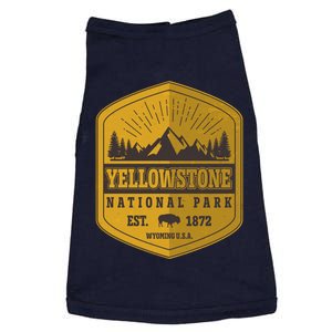 Yellowstone National Park Est 1872 Wyoming USA Gold Emblem Doggie Tank